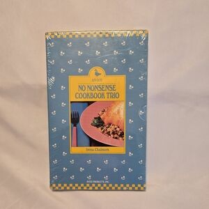 Avon Vintage. No Nonsense Cookbook Trio with Blue and Yellow Cover